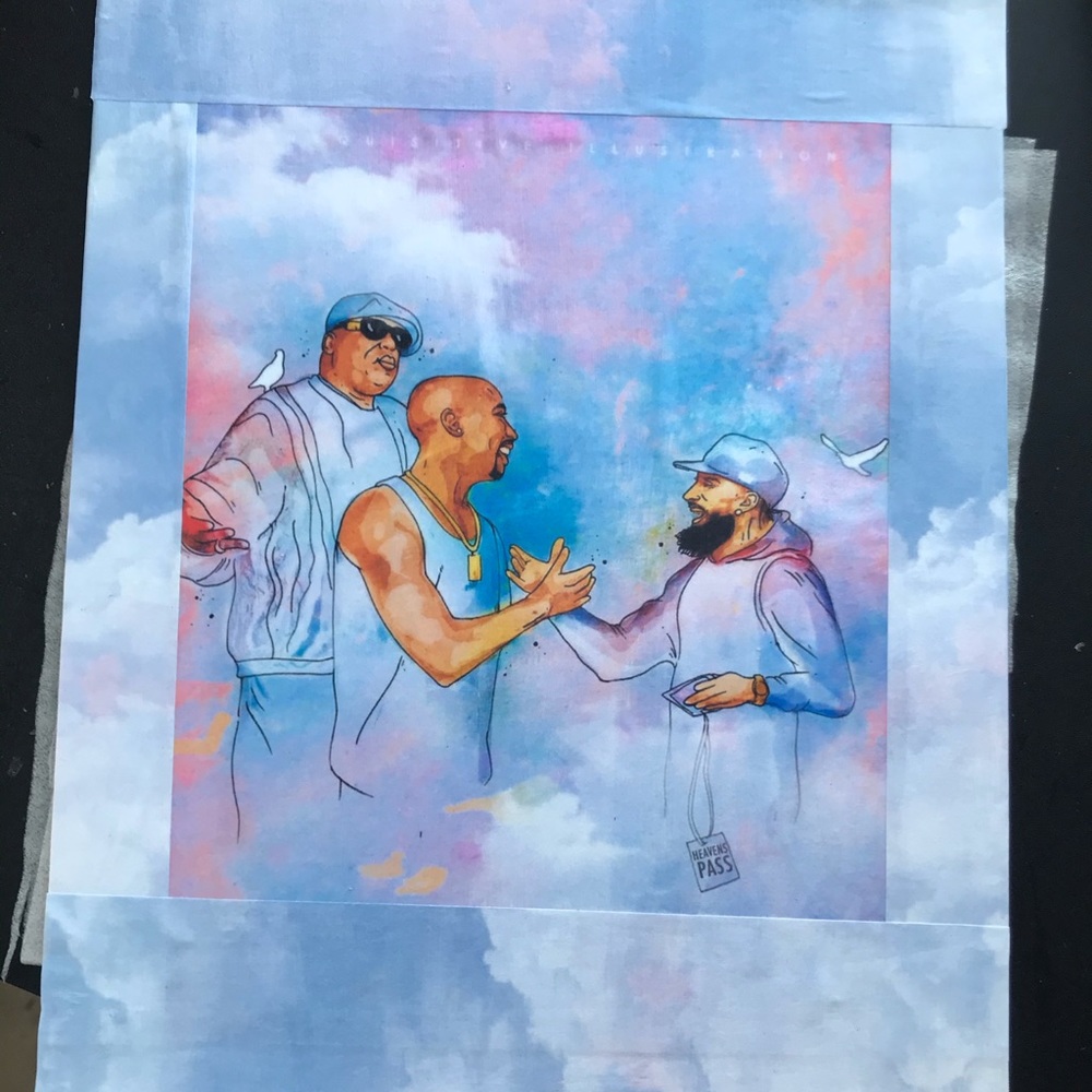 CREATED BIGGIE, TUPAC AND NIPSEY HANDCRAFTED CANVA